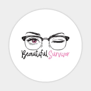 'Beautiful Survivor' Cancer Awareness Shirt Magnet